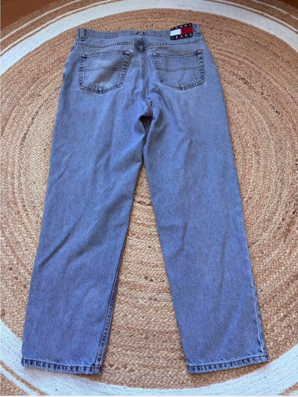 Vintage 90s Tommy Jeans High-Rise Straight Leg Jeans - Light Blue Denim